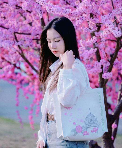 “海棠·解语”托特帆布包 商品图1