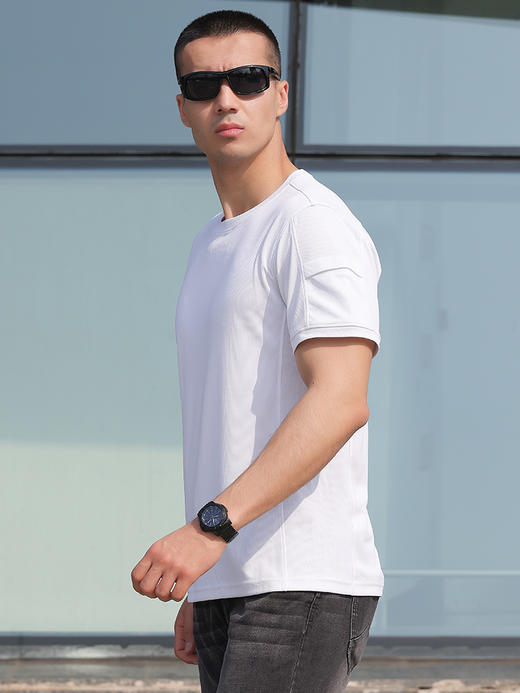 鹰爪领风COOLMAX冰感吸湿排汗柔软亲肤速干极简百搭高弹抗防晒T恤 商品图4