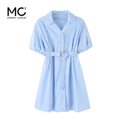 女装翻领开v款配腰带连衣裙-37006Q3221007 商品图4