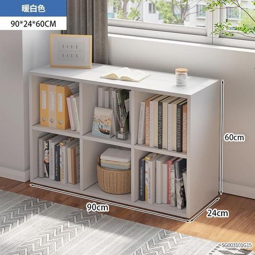 矮书架落地书柜简易飘窗格子柜家用客厅置物架卧室收纳柜子储物柜 商品图3