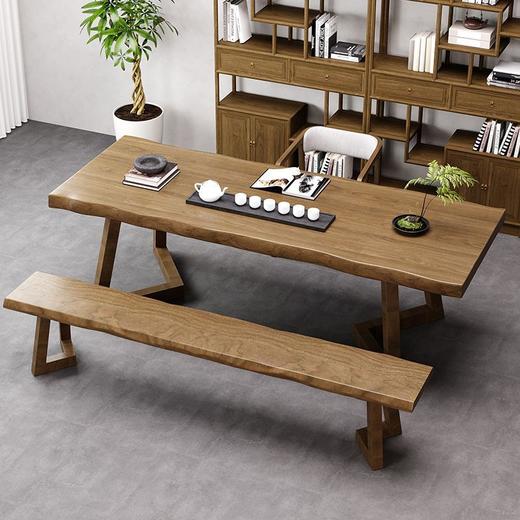 实木会议桌长桌简约现代办公桌工业风新款长条大桌子工作洽谈桌椅 商品图1