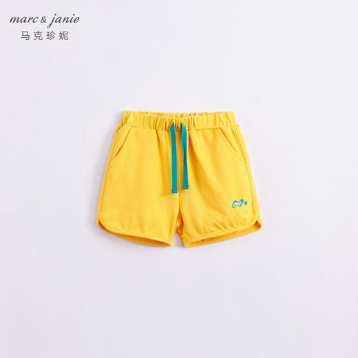 【科技凉感】马克珍妮夏装新款 男女童撞色图案运动短裤230873 商品图2