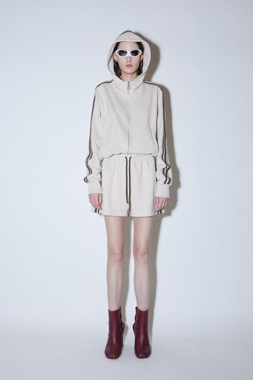 连帽趴条开襟卫衣 商品图0