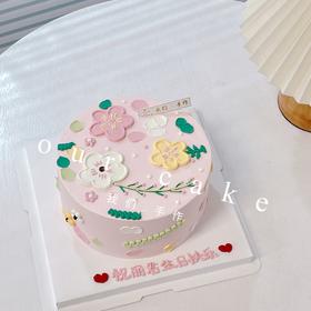 刺绣花朵蛋糕-低糖处理无添加