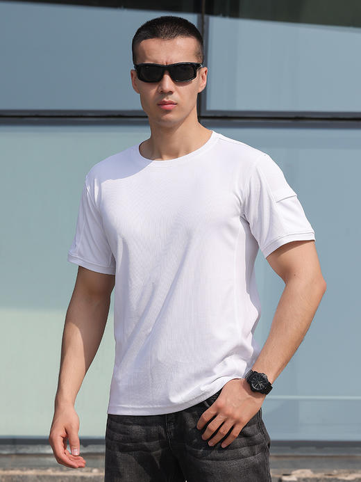 鹰爪领风COOLMAX冰感吸湿排汗柔软亲肤速干极简百搭高弹抗防晒T恤 商品图0