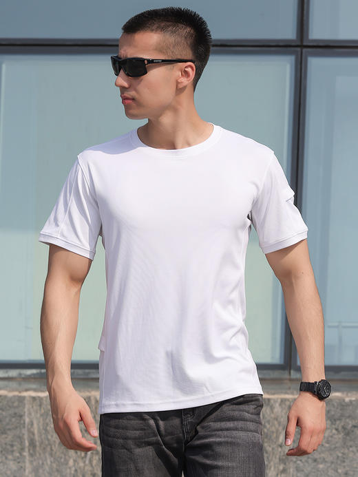 鹰爪领风COOLMAX冰感吸湿排汗柔软亲肤速干极简百搭高弹抗防晒T恤 商品图3