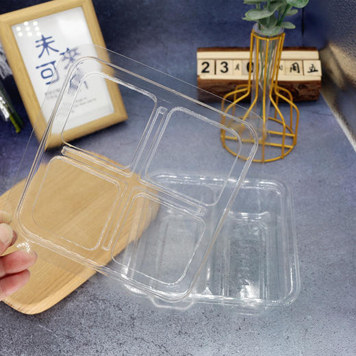 JTX-104 正方4粒透明塑盒 50入  小桃酥圆饼干麻薯包装盒 商品图1