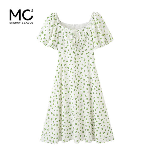 女装爱心碎花泡泡袖连衣裙Q3221522 商品图4