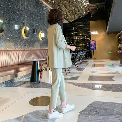 时尚气质职业套装，七分袖网红西装两件套HR-MHYM5015 商品图3