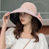 【可拆卸蝴蝶结】黑胶防晒渔夫帽 UPF50+ 阻挡99%紫外线 送防风绳 编织镂空更透气 大帽檐遮脸防晒防 商品缩略图7