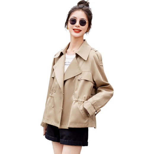 西装领抽绳韩版，短款风衣外套HR-ARE2368 商品图5