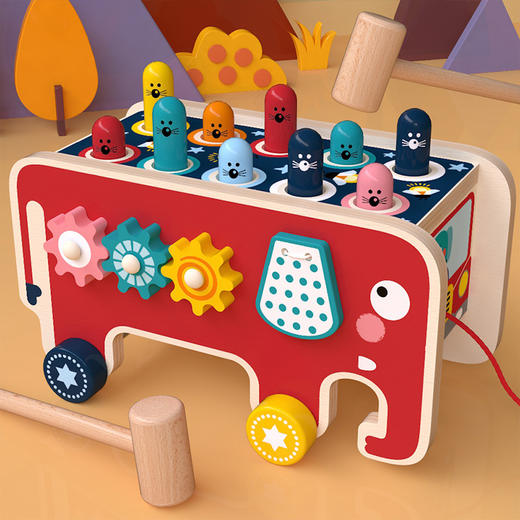 【打地鼠多功能玩具亲子互动】休闲趣味玩具婴幼儿童蒙氏早教益智木玩具 商品图6