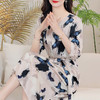 重磅真丝夏季圆领中袖桑蚕丝印花裙子LS-A2502 商品缩略图2
