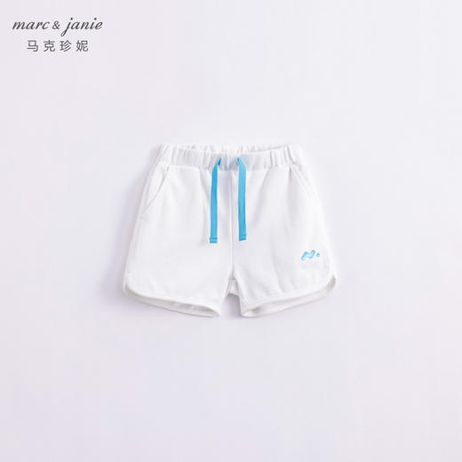 【科技凉感】马克珍妮夏装新款 男女童撞色图案运动短裤230873 商品图1