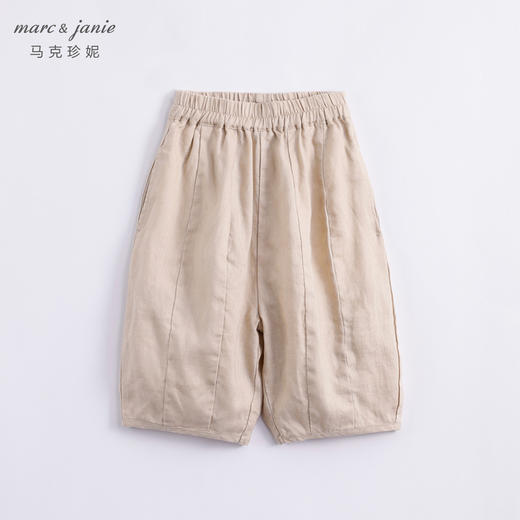 马克珍妮夏装新款 男女童100%天然亚麻透气灯笼裤 儿童裤子230952 商品图1
