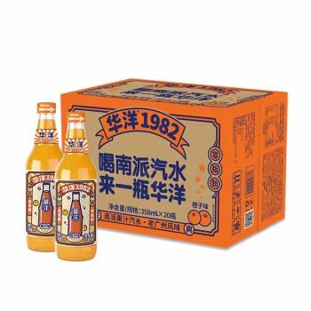 华洋1982汽水玻璃瓶碳酸饮料橙味358ml*20瓶 商品图0