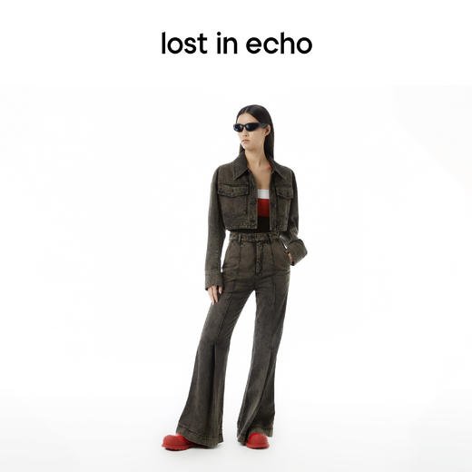 lost in echo设计师品牌交叠鞋舌铆钉猎鸭贝壳头厚底增高玛丽珍鞋 商品图3