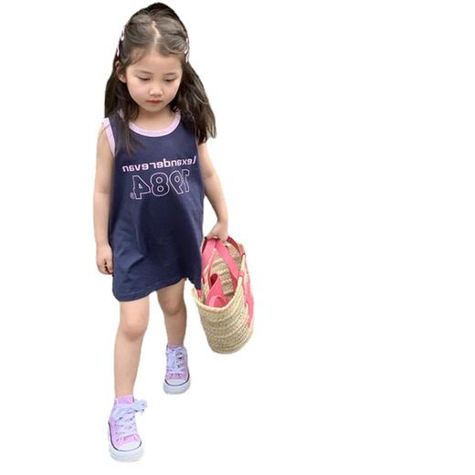 【夏装新款！字母背心裙】女童裙子字母撞色背心裙连衣裙23夏装新款童装3-8岁sh 商品图4