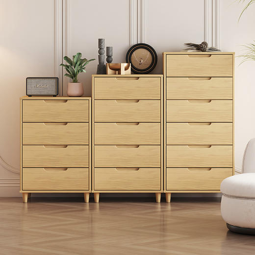 喜梦宝斗柜组合斗橱原木多层抽屉式收纳柜储物柜卧室客厅四五斗柜 商品图0
