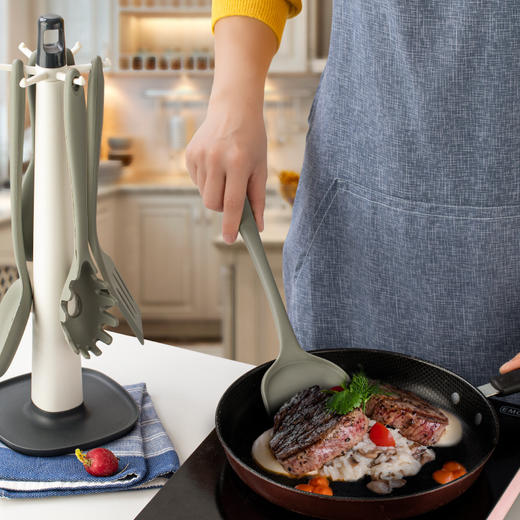 「七件套！硅胶厨具」硅胶锅铲全包硅胶厨具七件套 厨房用品餐饮用具勺子铲工具套装 商品图2