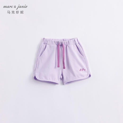 【科技凉感】马克珍妮夏装新款 男女童撞色图案运动短裤230873 商品图3