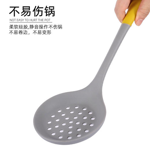 「三件套！硅胶厨具」厨房硅胶铲不粘锅套装 锅铲漏勺勺子三件套厨房用品 商品图1