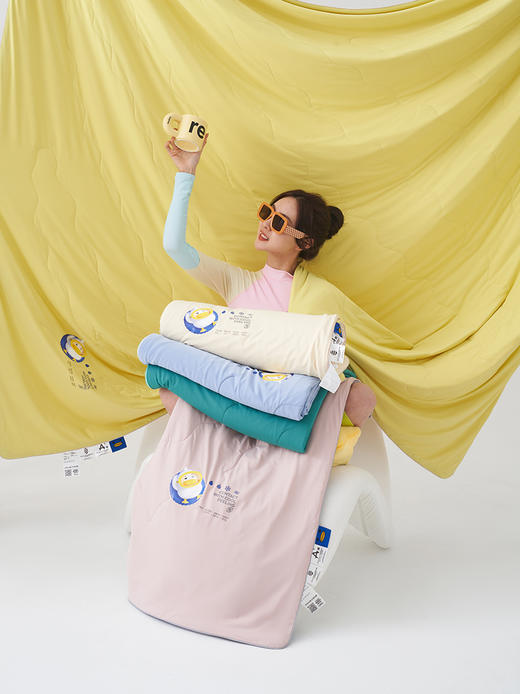 自然醒A类解放鸭力凉感蚕丝夏被凉感纱夏凉被抑菌空调被夏季薄款蚕丝被子可机洗LFS 商品图1