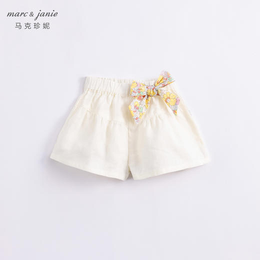 马克珍妮夏装 女童100%亚麻休闲短裤 儿童裤子230950 商品图1