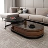 茶几电视柜简约现代圆形钢化玻璃茶几桌客厅家用小户型多功能桌子 商品缩略图3