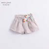 马克珍妮夏装 女童100%亚麻休闲短裤 儿童裤子230950 商品缩略图3