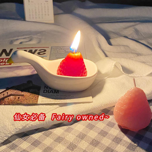 香薰草莓蜡烛无烟大豆蜡卧室助安眠婚礼生日送男女友毕业伴手礼物 商品图4