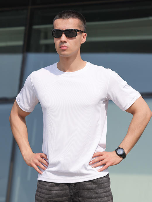 鹰爪领风COOLMAX冰感吸湿排汗柔软亲肤速干极简百搭高弹抗防晒T恤 商品图2