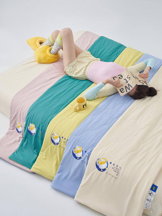 自然醒A类解放鸭力凉感蚕丝夏被凉感纱夏凉被抑菌空调被夏季薄款蚕丝被子可机洗LFS 商品图2