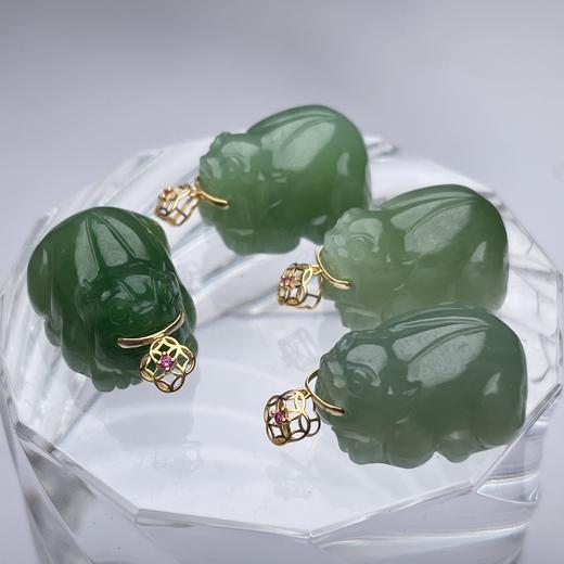 18K碧玉吊坠-铜钱猫眼貔貅 商品图0