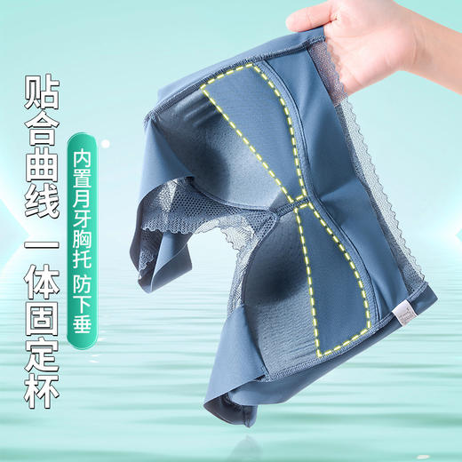 【买一送一】春夏新品聚拢美背裹胸蕾丝内衣固定胸垫无钢圈背心式文胸AL 商品图3