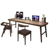 全实木双人电脑桌台式办公桌子家用轻奢学习工作台长条书桌写字 商品缩略图4