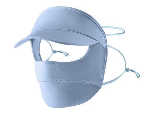 「全脸防晒！数款配色」夏季新款防晒面罩 口罩全脸防护脸基尼女冰丝面纱帽檐遮阳配饰 商品图8