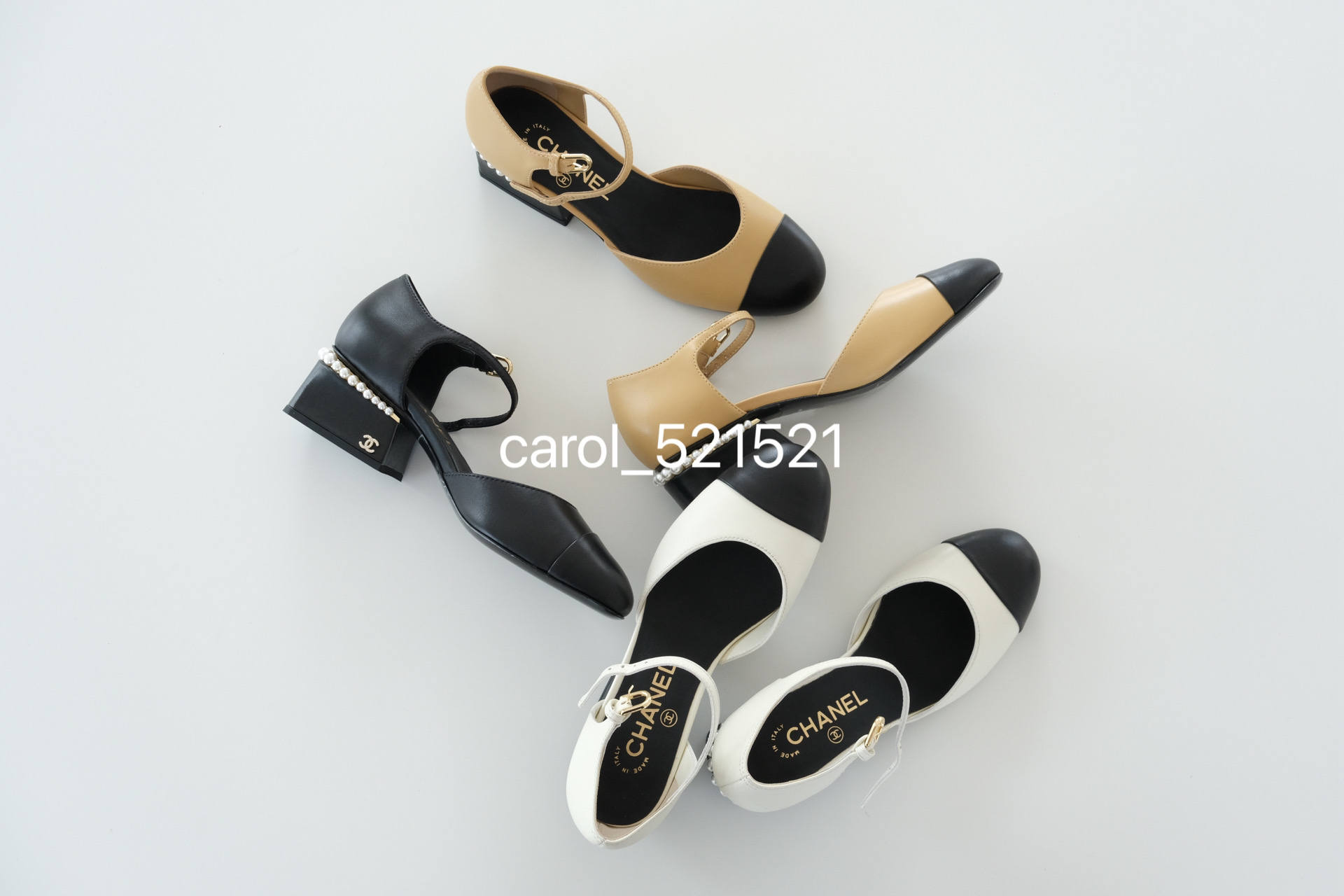 春夏新款 经典圆包头珍珠粗跟玛丽珍鞋 高级百搭经久不衰的"双色鞋"