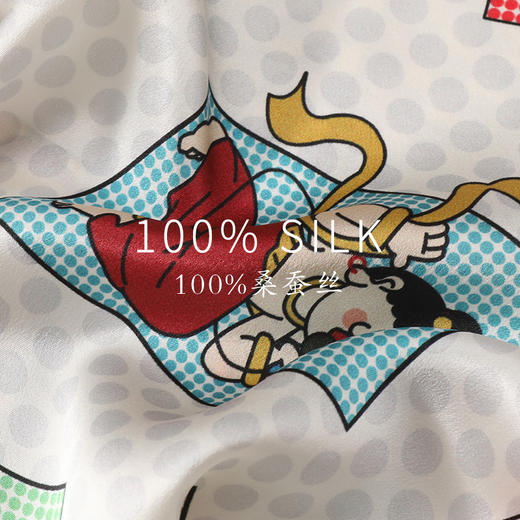 金三塔敦煌联名100%桑蚕丝真丝时尚印花睡裙家居服女士  YSFCA316 商品图3