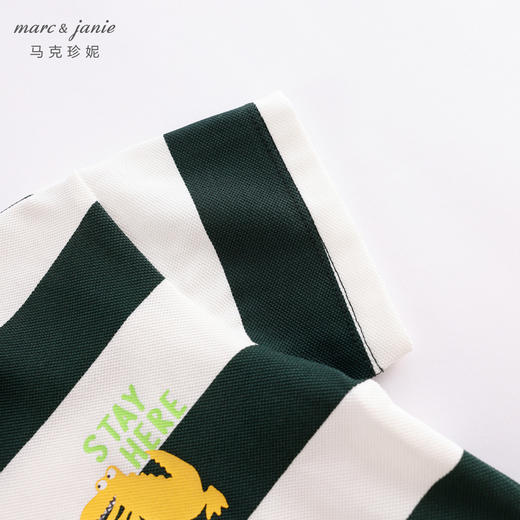 【科技凉感】马克珍妮夏装新款 男童条纹短袖POLO衫230697 商品图4