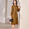 剩S/M 米思阳雪纺连衣裙女2025秋装新款收腰显瘦气质修身衬衫长袖裙子 商品缩略图0