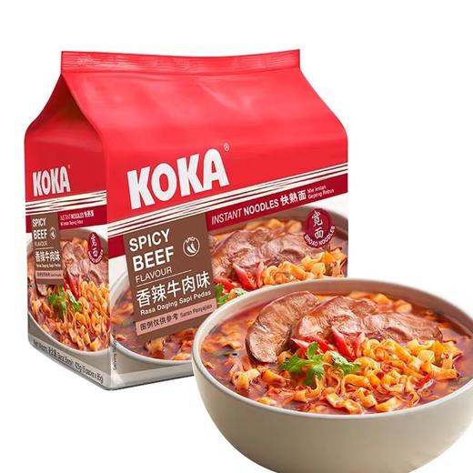 新加坡KOKA快熟宽面香辣牛肉425g 商品图0