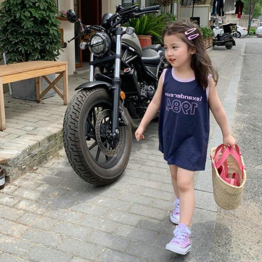 【夏装新款！字母背心裙】女童裙子字母撞色背心裙连衣裙23夏装新款童装3-8岁sh 商品图1