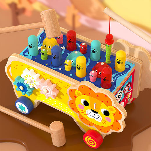 【打地鼠多功能玩具亲子互动】休闲趣味玩具婴幼儿童蒙氏早教益智木玩具 商品图11