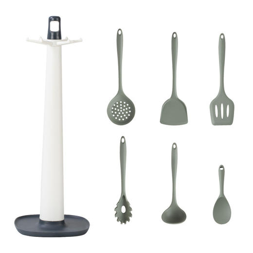 「七件套！硅胶厨具」硅胶锅铲全包硅胶厨具七件套 厨房用品餐饮用具勺子铲工具套装 商品图4