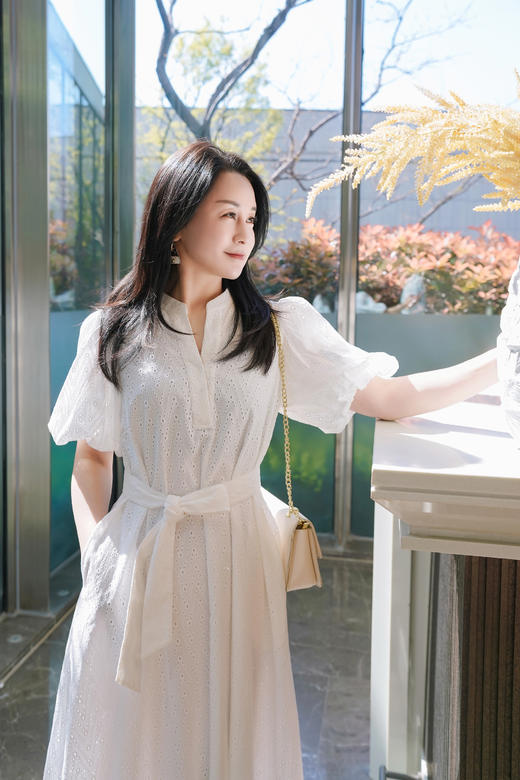 Laurel劳芮23法式气质镂空泡泡袖连衣裙LWL342Y14500 商品图2