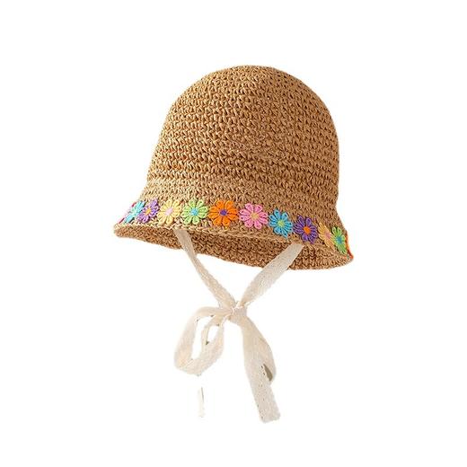 「数款可选」儿童草帽女童遮阳帽 女孩宝宝帽子婴儿防晒帽海边公主帽夏季童装 商品图4