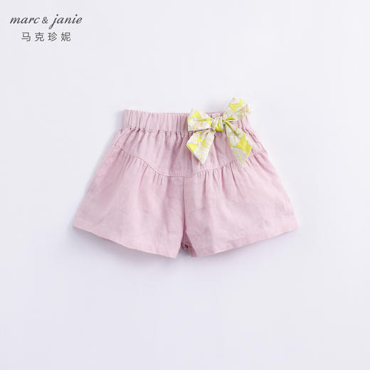 马克珍妮夏装 女童100%亚麻休闲短裤 儿童裤子230950 商品图2