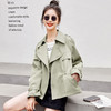 西装领抽绳韩版，短款风衣外套HR-ARE2368 商品缩略图3
