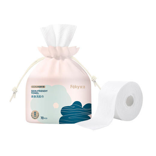 Feky斐洁牌亲肤洗脸柔巾70节/袋 商品图0